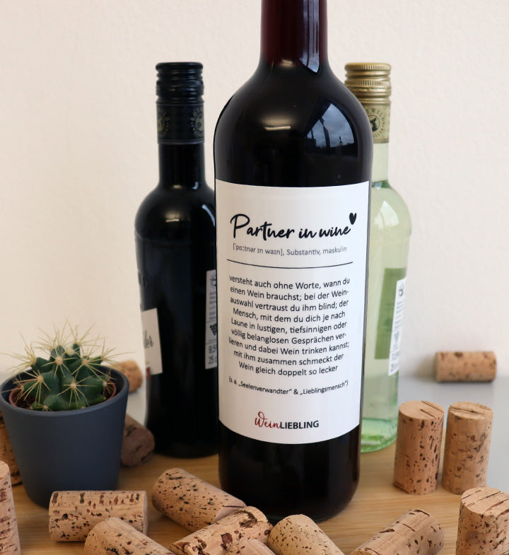 Weinetikett "Partner in wine"