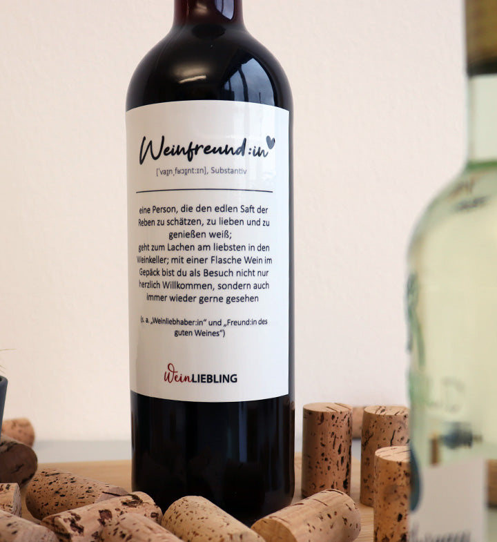 Weinetikett "Weinfreund:in"