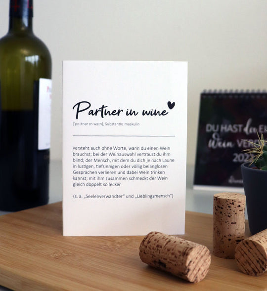 Grußkarte "Partner in wine"