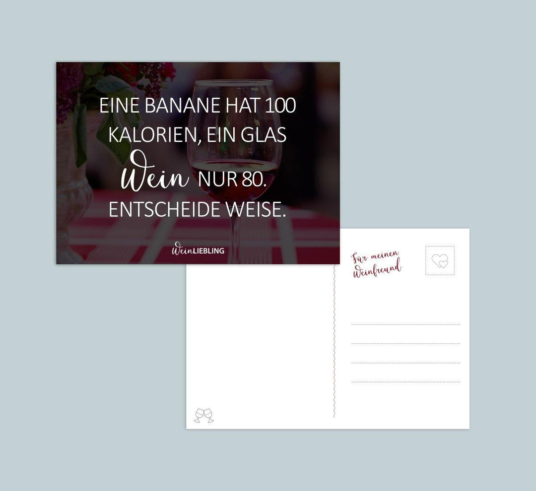 Postkarte "Banane oder Wein?" - WeinLIEBLING