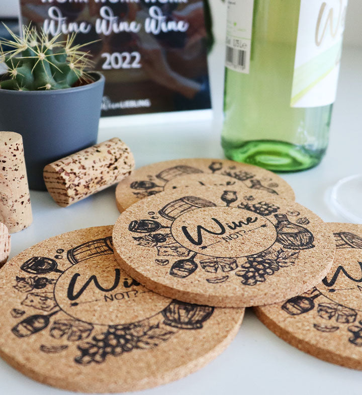 Untersetzer "Wine not?"  4er-Set
