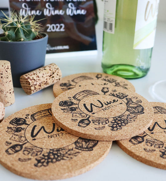 Untersetzer "Wine not?"  4er-Set
