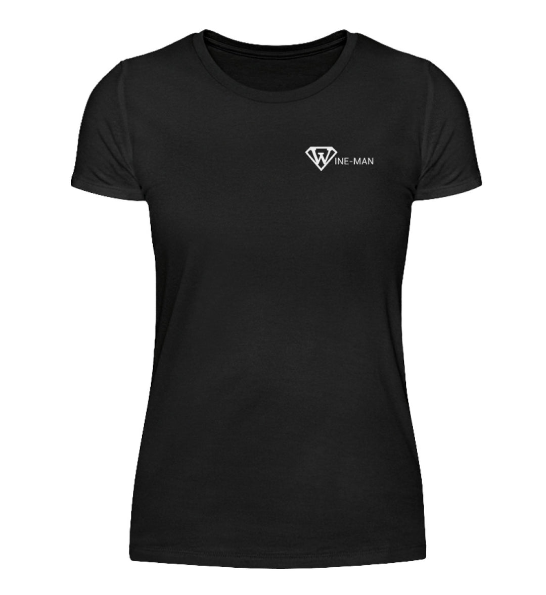 Wine-man Damen T-Shirt Schwarz