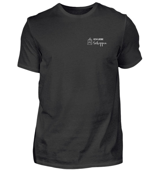 Ich liebe Schoppen – Herren Basic T-Shirt – Schwarz – Vorderansicht