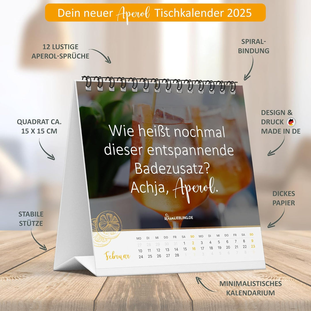 Tischkalender "Du hast dir einen Aperol verdient" 2025