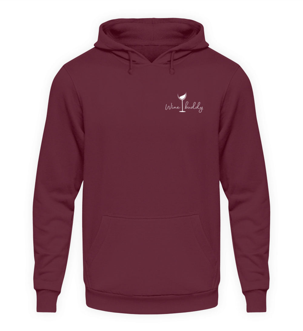 Wine buddy – Unisex Basic Hoodie Bordeaux – tatsächliches Produktmockup