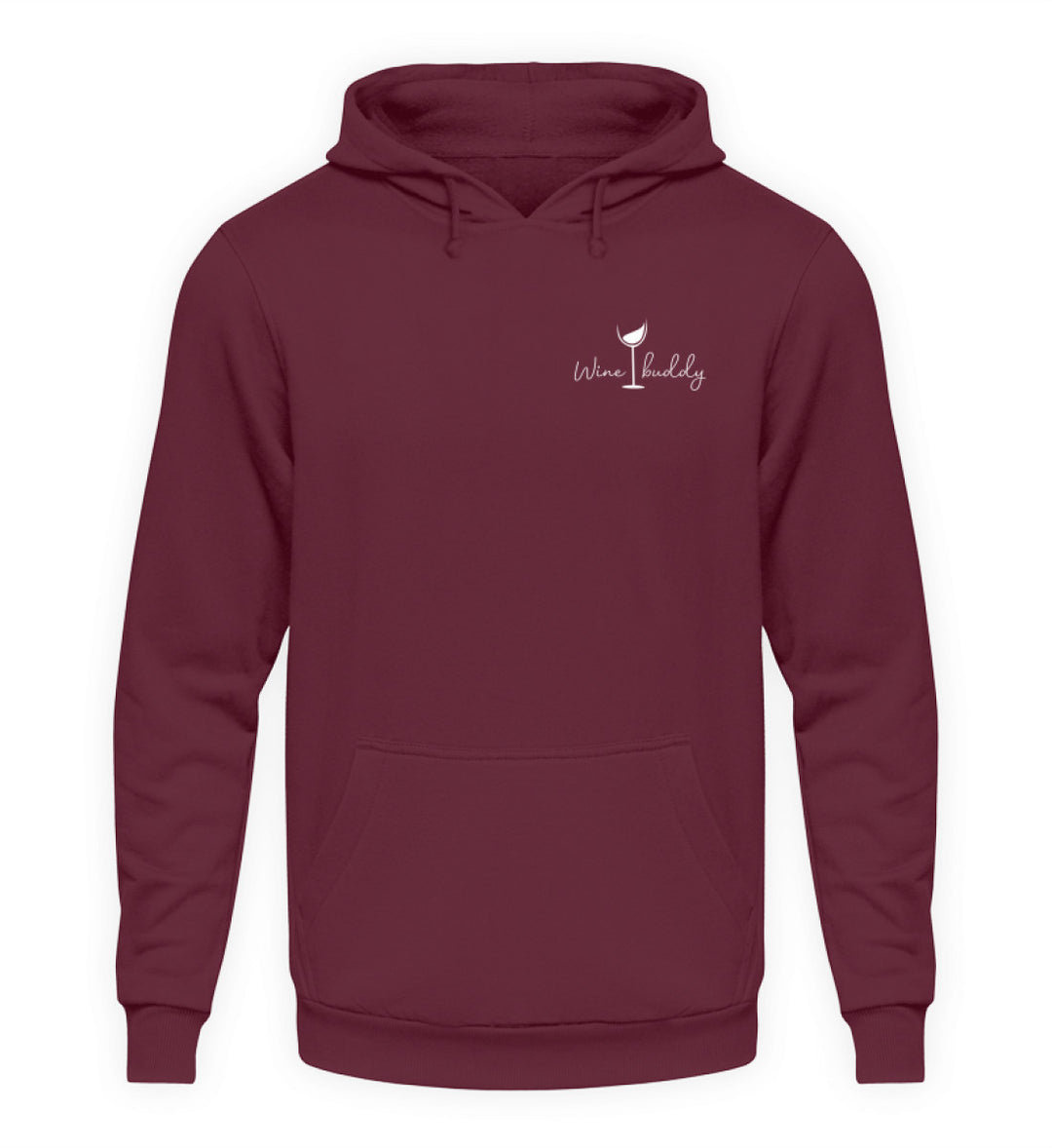 Wine buddy – Unisex Basic Hoodie Bordeaux – tatsächliches Produktmockup