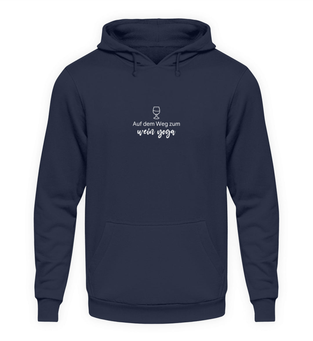 Wein-Yoga Hoodie – Klein – Dunkelblau