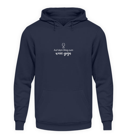 Wein-Yoga Hoodie – Klein – Dunkelblau