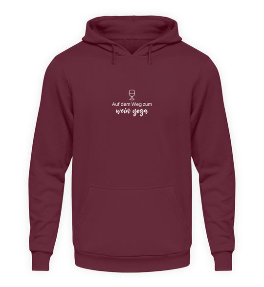 Wein-Yoga Hoodie – Klein – Bordeaux