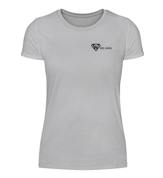 Wine-man Damen T-Shirt Grau