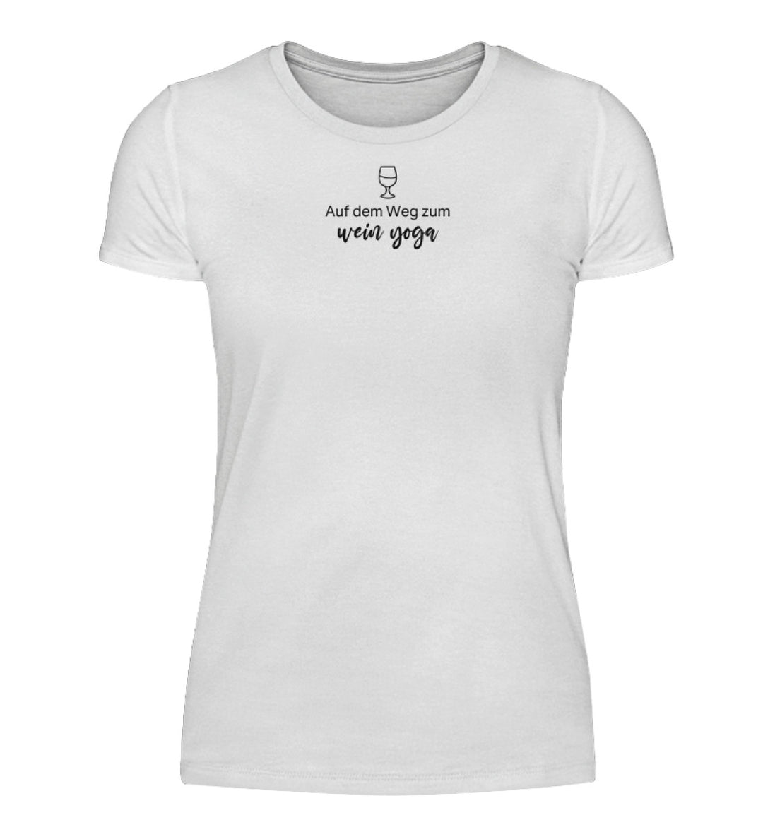 Wein-Yoga Damen – Klein – Weiß