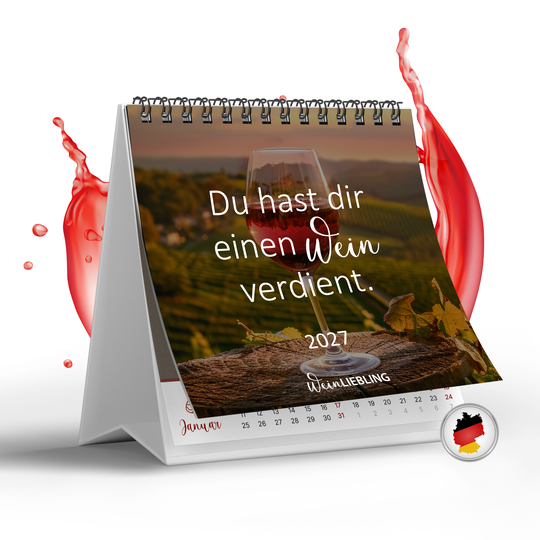 Tischkalender "Du hast dir einen Wein verdient" 2027