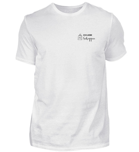 Ich liebe Schoppen – Herren Basic T-Shirt – Weiß – Vorderansicht