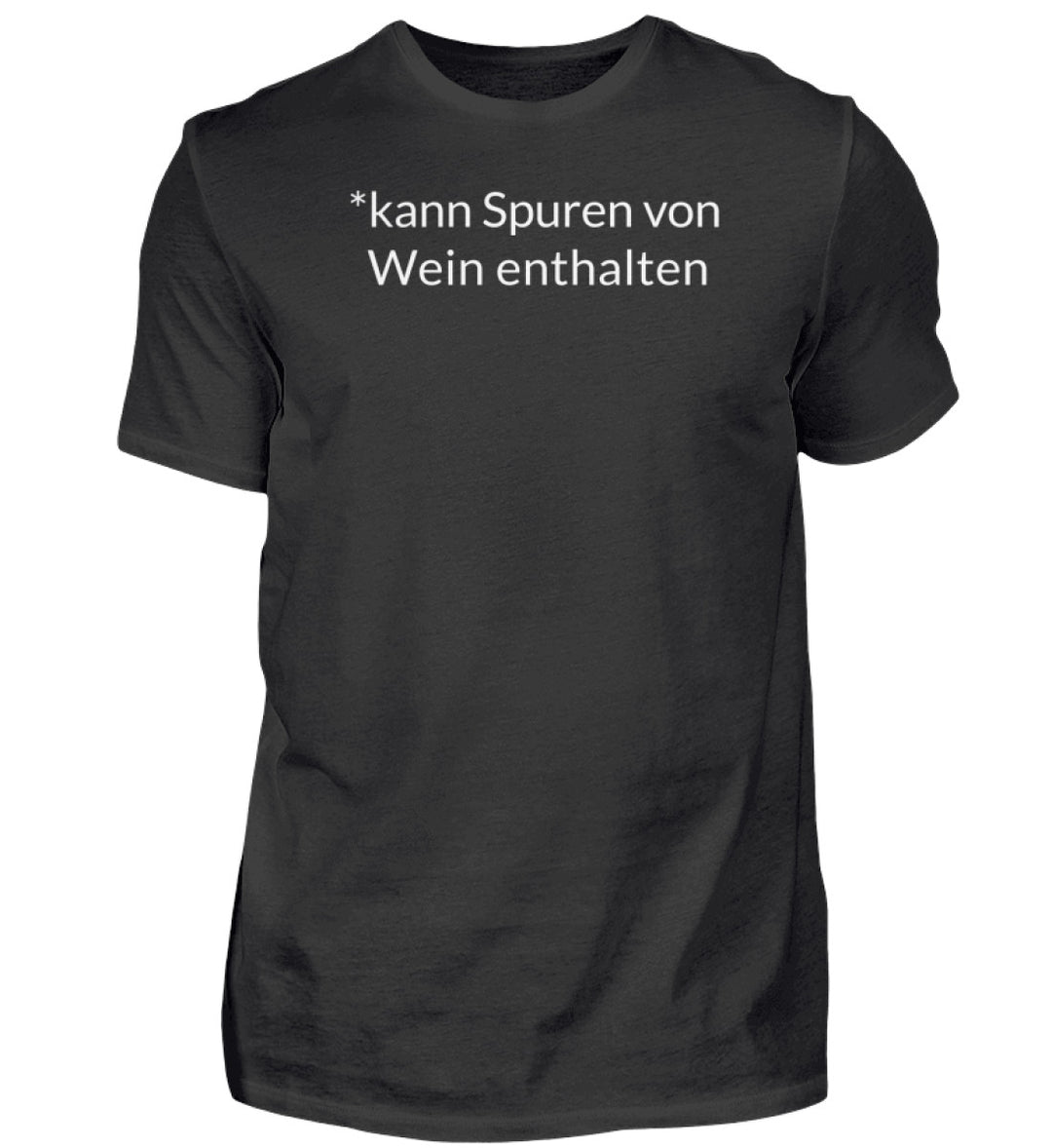 Herren T-Shirt kann Spuren von Wein enthalten – Schwarz