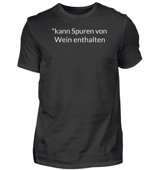 Herren T-Shirt kann Spuren von Wein enthalten – Schwarz