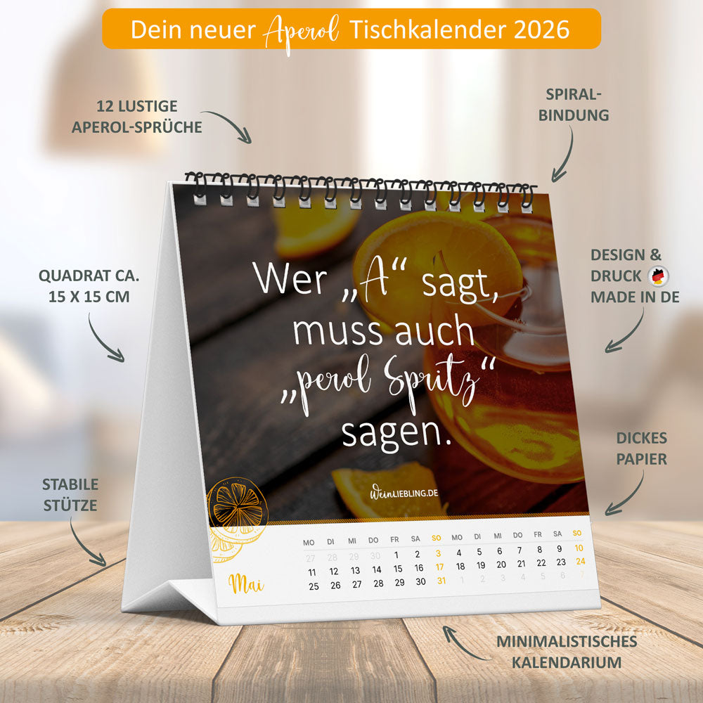 [JETZT VORBESTELLEN] Tischkalender "Du hast dir einen Aperol verdient" 2026