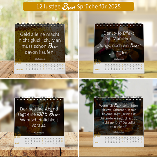 Tischkalender "Du hast dir ein Bier verdient" 2025