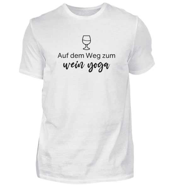 Wein-Yoga Herren – Groß – Weiß