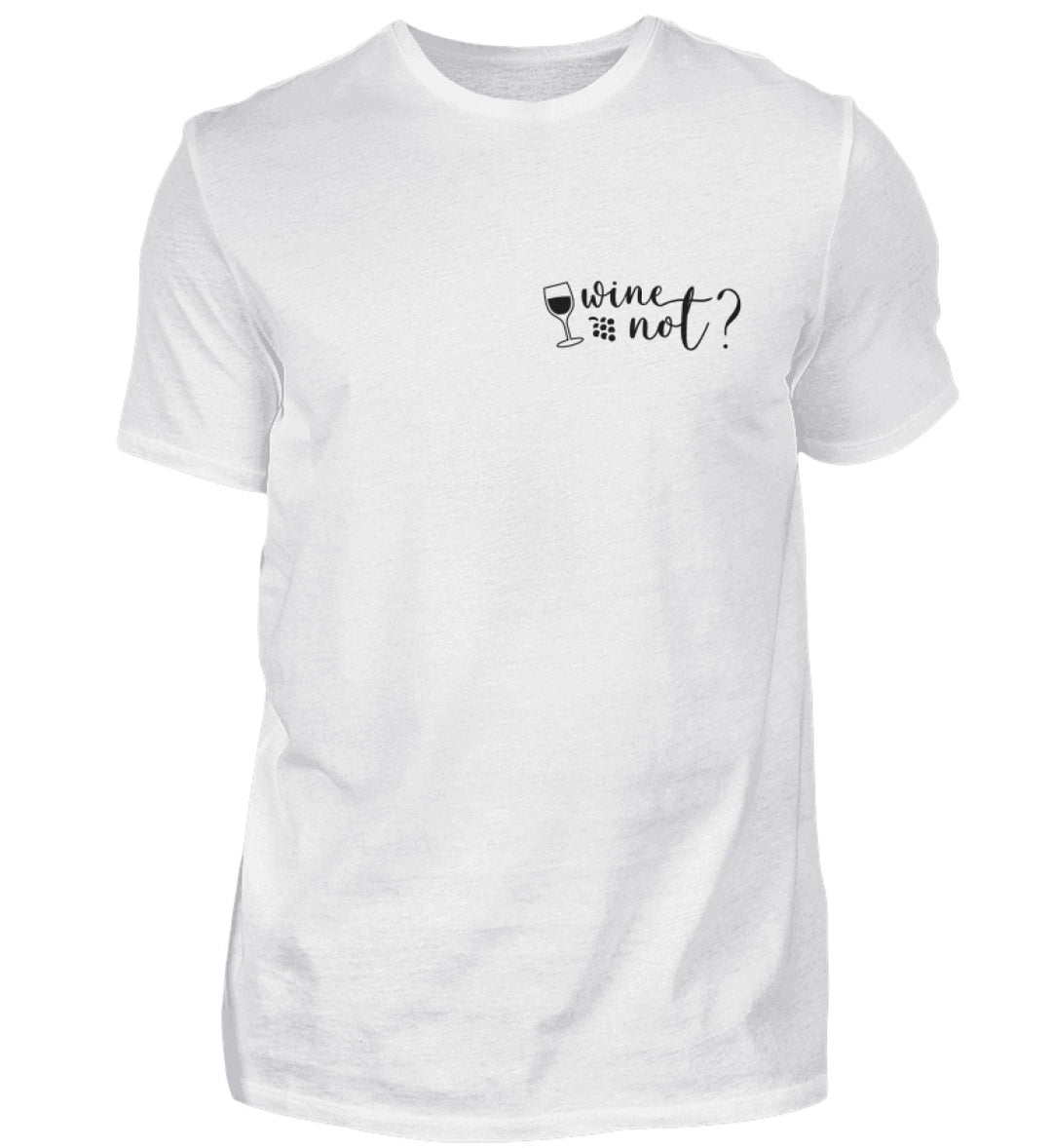 Wine not? Herren T-Shirt Weiß – Original-Anbietermockup