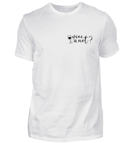 Wine not? Herren T-Shirt Weiß – Original-Anbietermockup