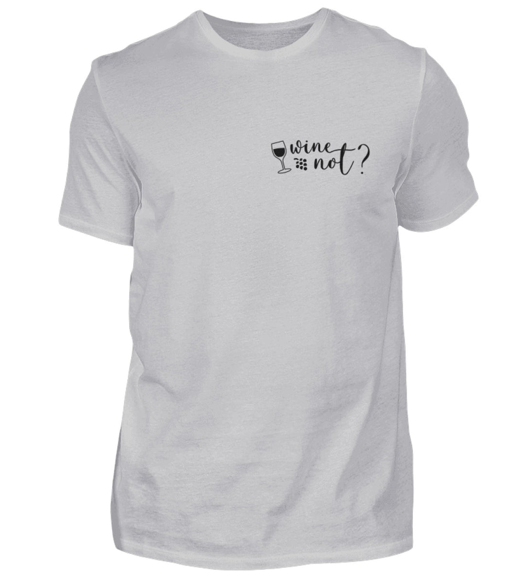Wine not? Herren T-Shirt Grau – Original-Anbietermockup