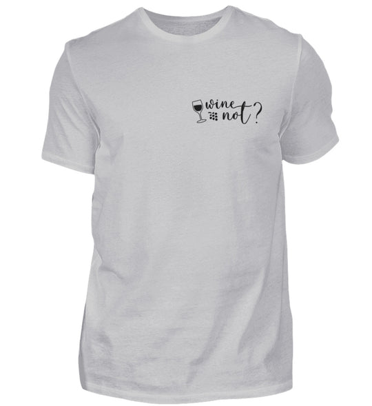 Wine not? Herren T-Shirt Grau – Original-Anbietermockup
