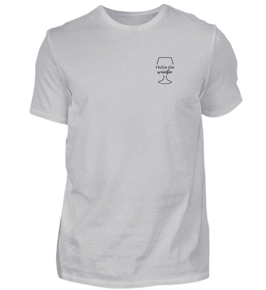 Holla die Weinfee – Herren T-Shirt – Grau