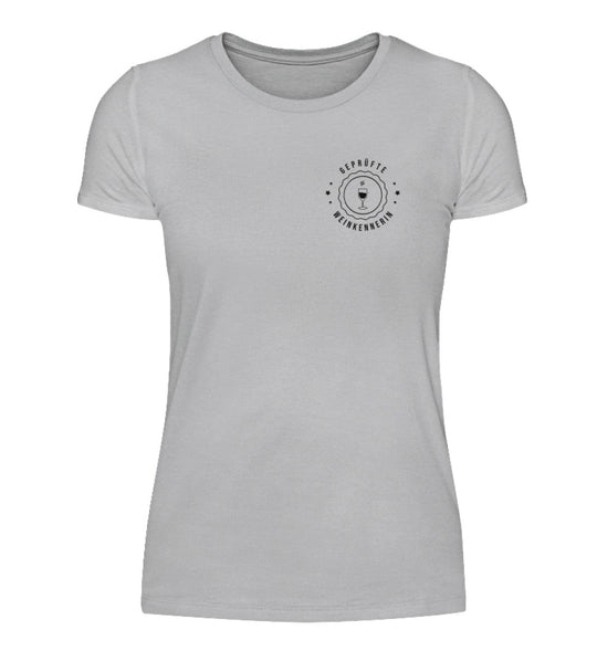 Geprüfte Weinkennerin Damen Basic T-Shirt – helle Farbgruppe
