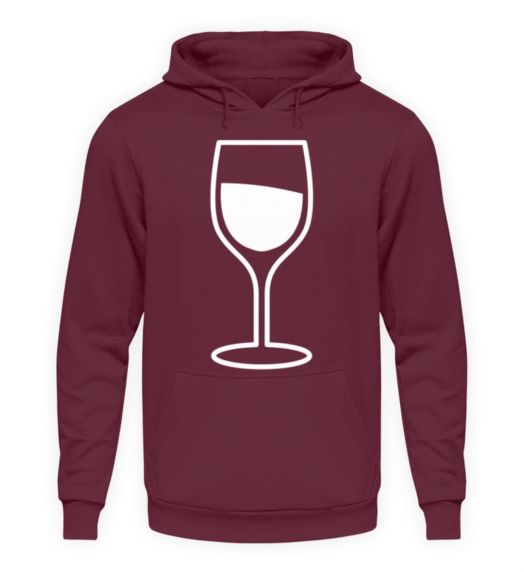 Weinglas – Unisex Hoodie – Bordeaux – Motivgröße Groß – originales Shirtee-Mockup