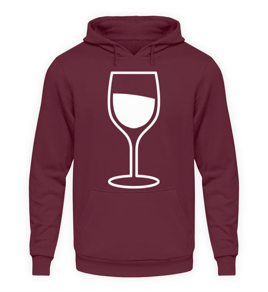 Weinglas – Unisex Hoodie – Bordeaux – Motivgröße Groß – originales Shirtee-Mockup