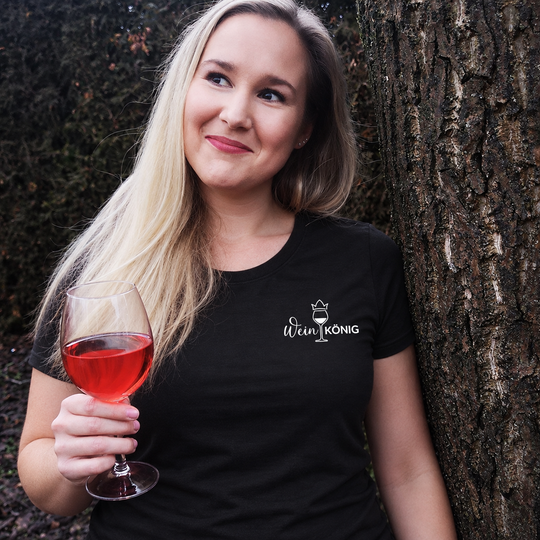 Weinkönig – Damen T-Shirt – eigenes Model ohne Jana, Schwarz