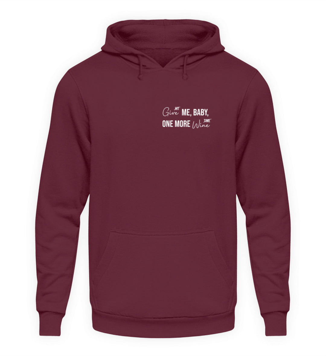One more wine – Unisex Basic Hoodie – Bordeaux; Shirtee-Produktansicht