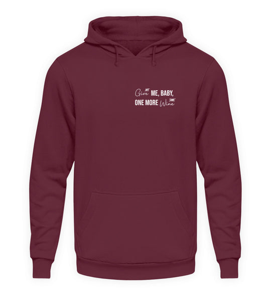 One more wine – Unisex Basic Hoodie – Bordeaux; Shirtee-Produktansicht
