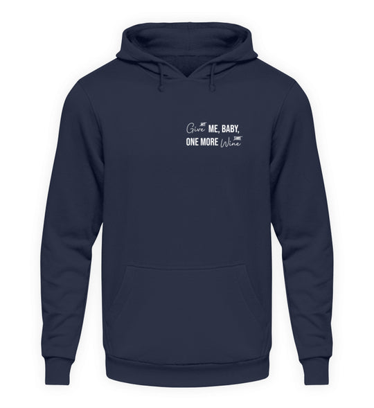 One more wine – Unisex Basic Hoodie – Dunkelblau; Shirtee-Produktansicht