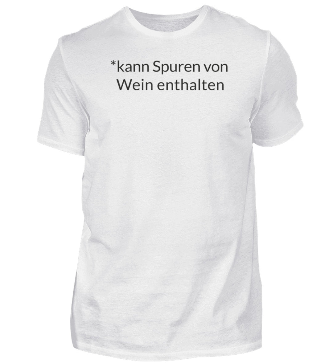 Herren T-Shirt kann Spuren von Wein enthalten – Weiß