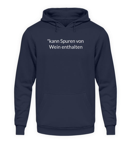 Unisex Hoodie kann Spuren von Wein enthalten – Dunkelblau