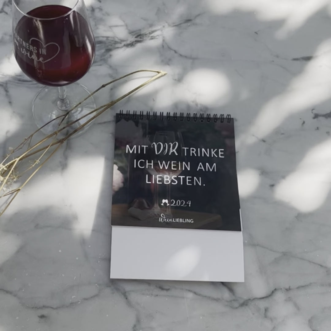 Tischkalender "Mit dir trinke ich Wein am liebsten" 2024