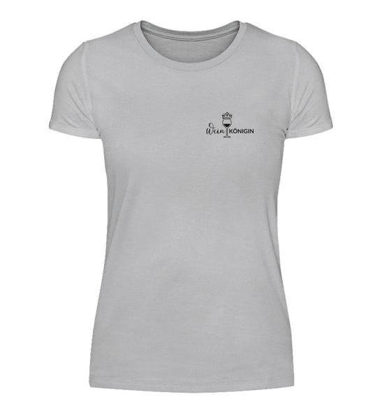 Weinkönigin – Damen Basic T-Shirt in Grau