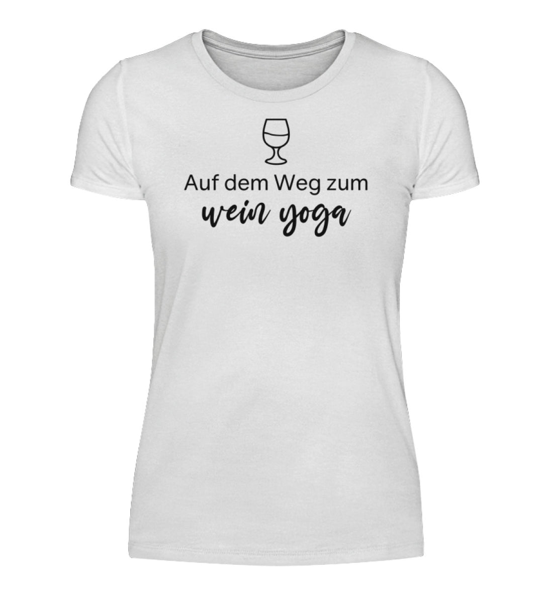 Wein-Yoga Damen – Groß – Weiß