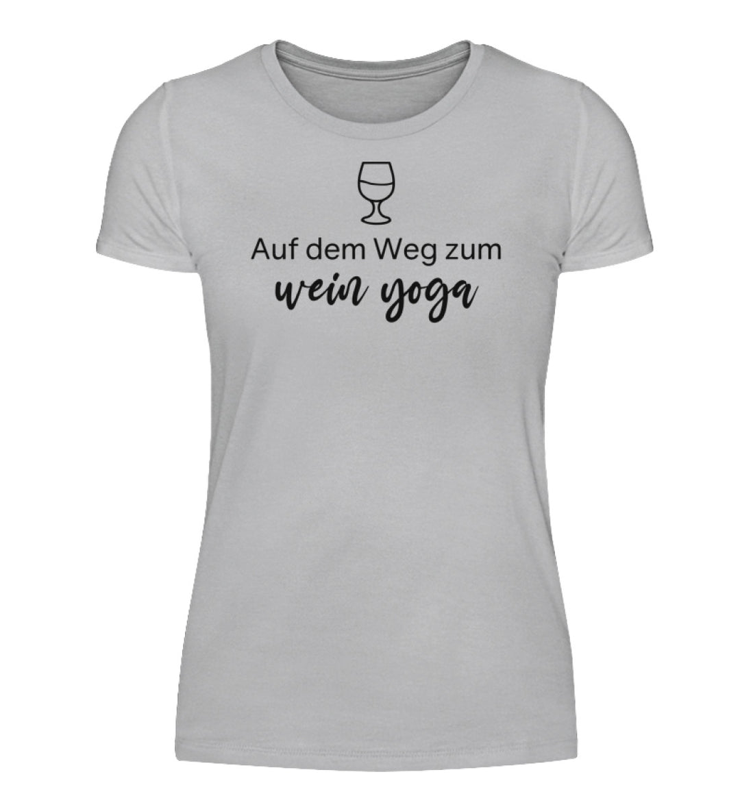 Wein-Yoga Damen – Groß – Grau