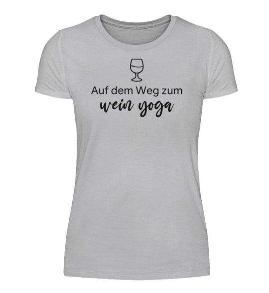 Wein-Yoga Damen – Groß – Grau