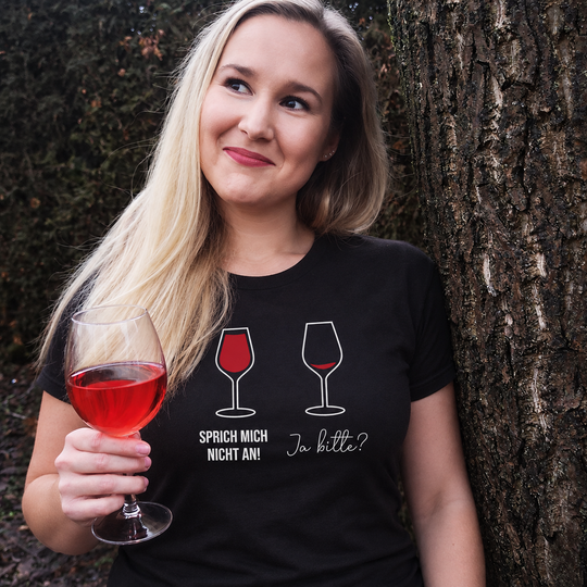 Sprich mich nicht an – Damen T-Shirt – eigenes Model ohne Jana, Schwarz