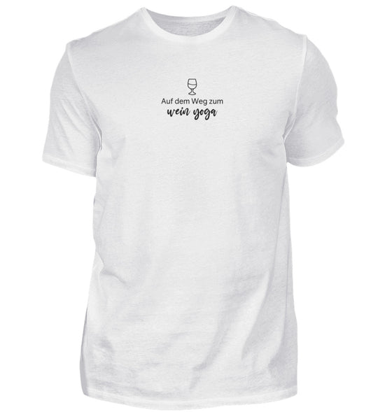 Wein-Yoga Herren – Klein – Weiß
