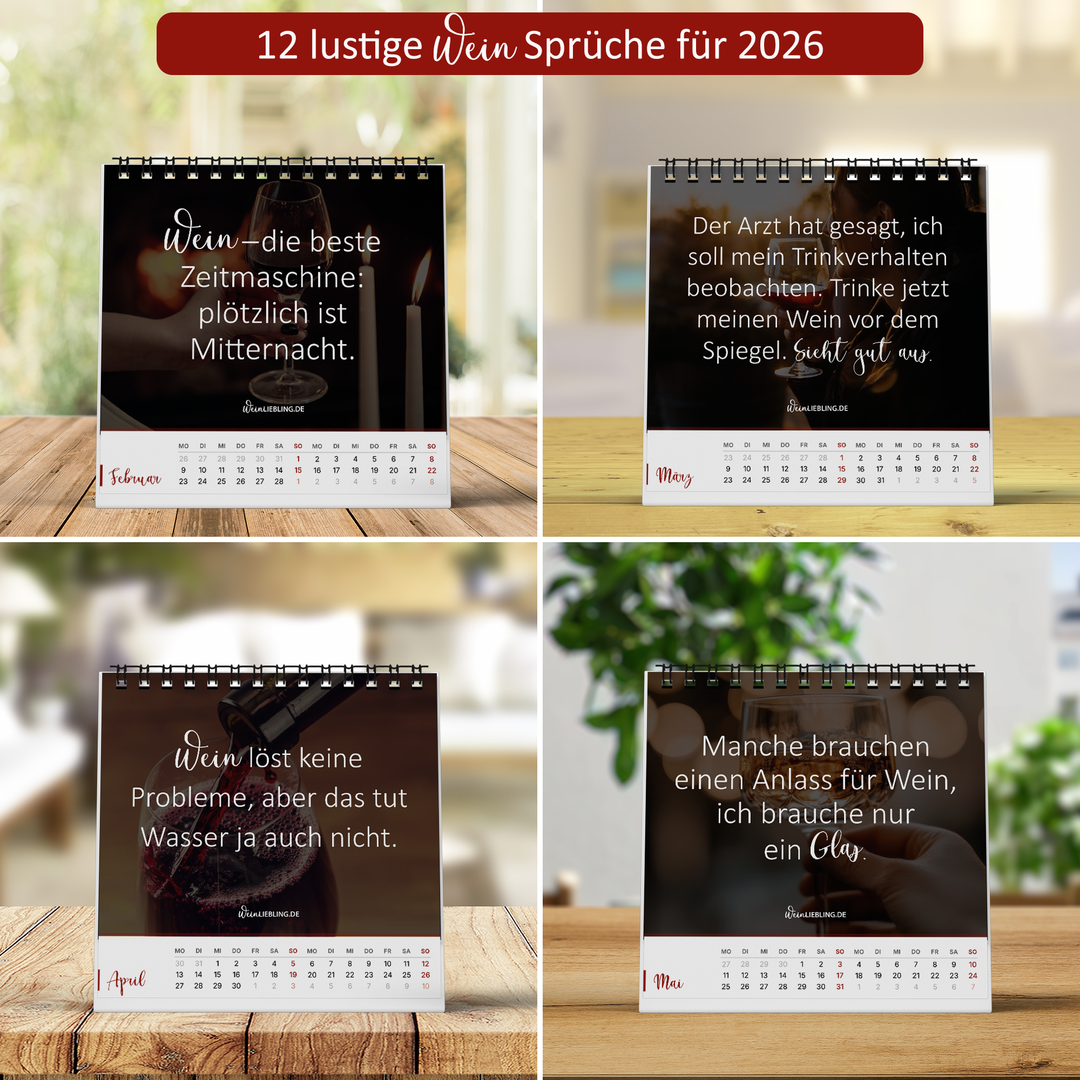 [JETZT VORBESTELLEN] Tischkalender "Du hast dir einen Wein verdient" 2026