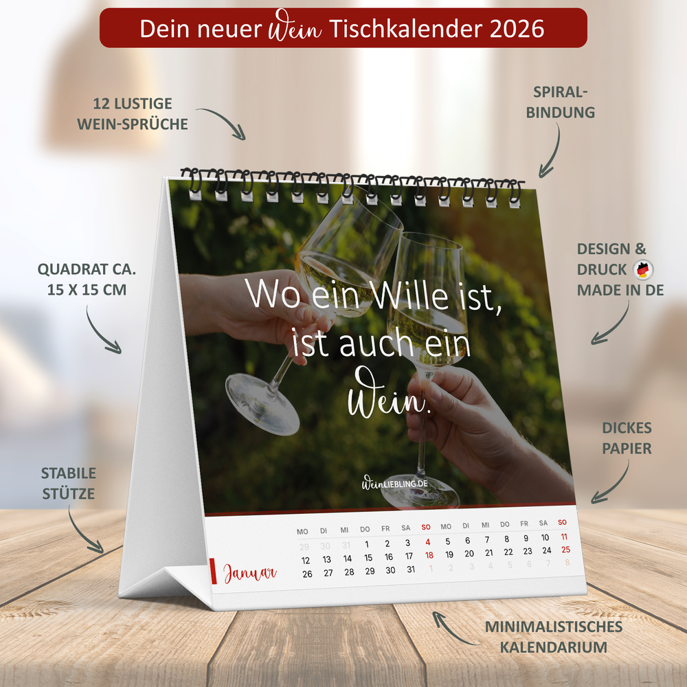 [JETZT VORBESTELLEN] Tischkalender "Du hast dir einen Wein verdient" 2026