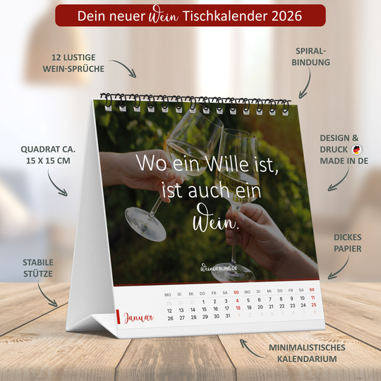 [JETZT VORBESTELLEN] Tischkalender "Du hast dir einen Wein verdient" 2026
