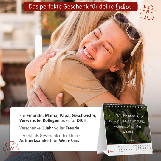 [JETZT VORBESTELLEN] Tischkalender "Du hast dir einen Wein verdient" 2026