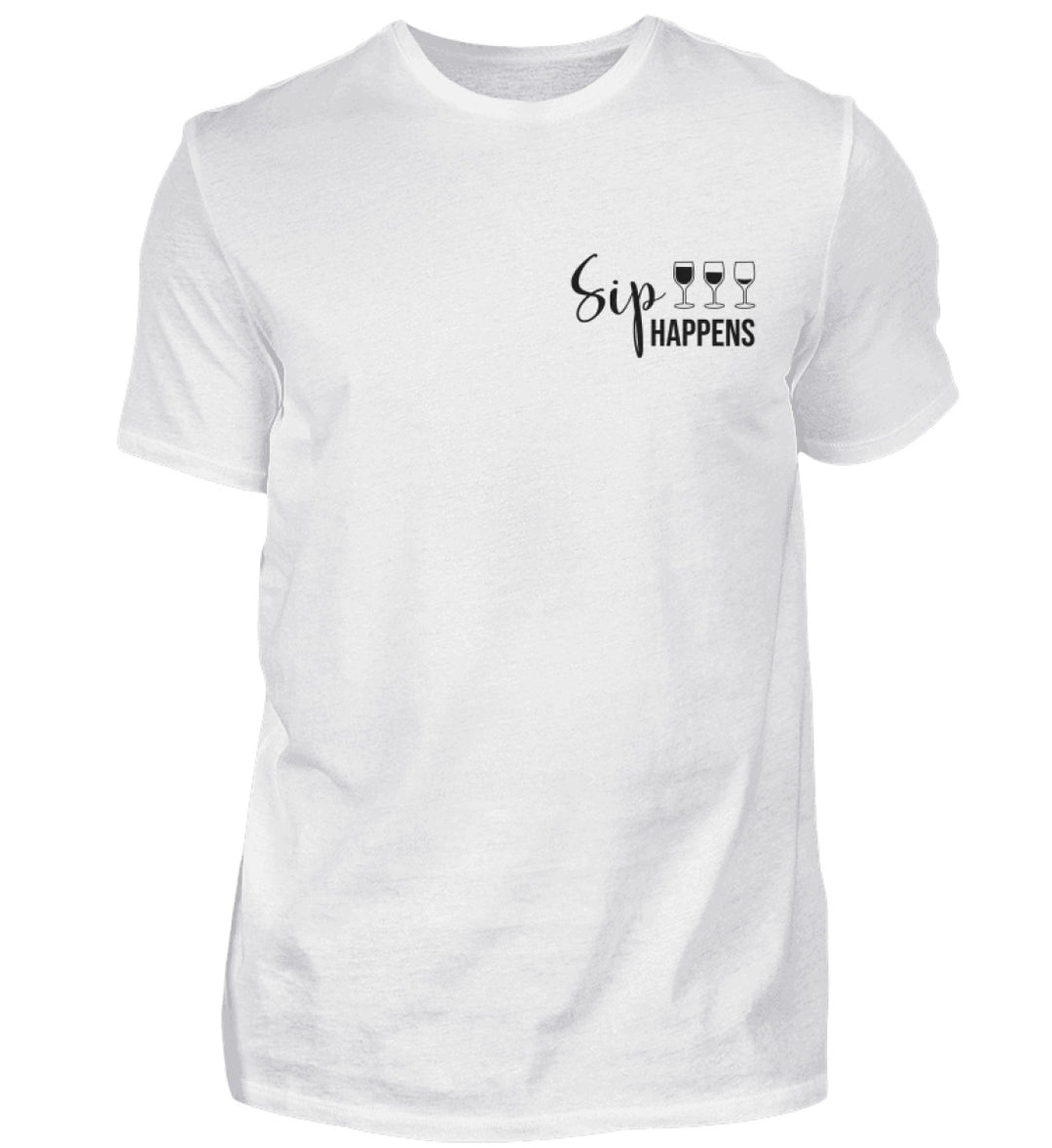 Sip happens Herren T-Shirt Weiß – Original-Anbietermockup