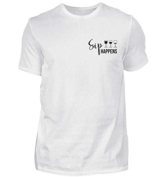 Sip happens Herren T-Shirt Weiß – Original-Anbietermockup